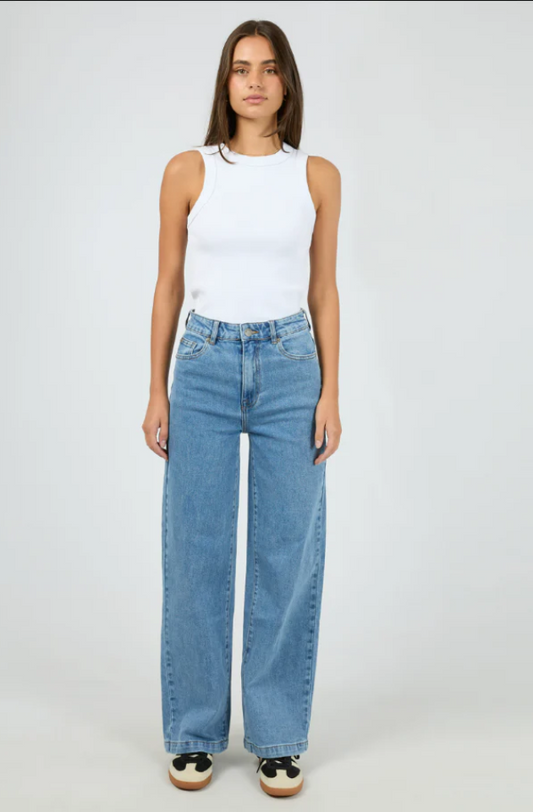 ALL ABOUT EVE JACQUI WIDE LEG PANT - LIGHT BLUE