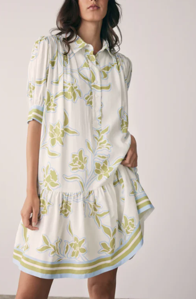 ESMAEE TRANQUILITY MINI DRESS - OLIVE FLORAL - 57811.6017