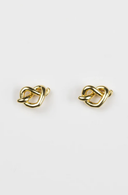 STELLA & GEMMA EARRING - GOLD HEART KNOT - SGE8382