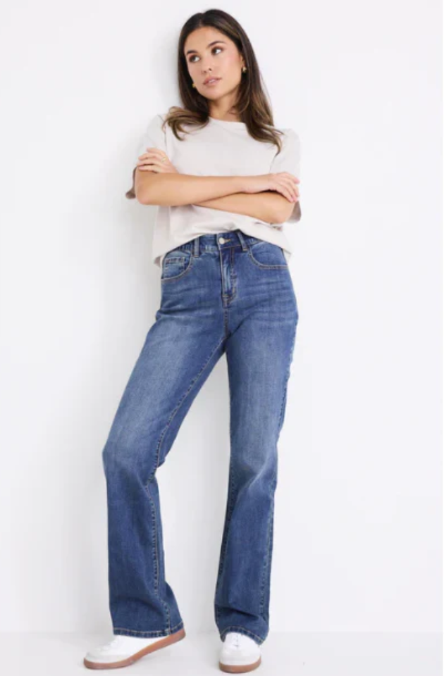 BY ROSA SOHO STRAIGHT JEAN - MID BLUE
