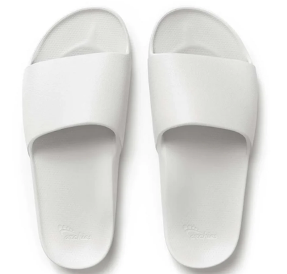 ARCHIES FOOTWEAR SLIDES -  WHITE