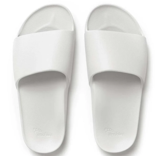 ARCHIES FOOTWEAR SLIDES -  WHITE