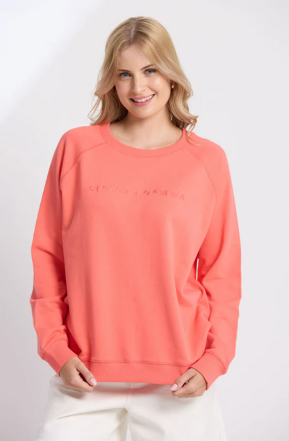 STELLA & GEMMA CLASSIC SWEAT - CORAL - SGSW8269