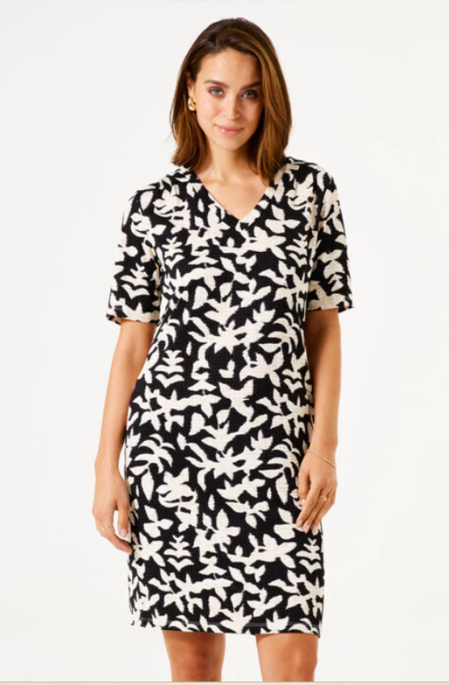 GARCIA V-NECK DRESS - BLACK - B50084-60