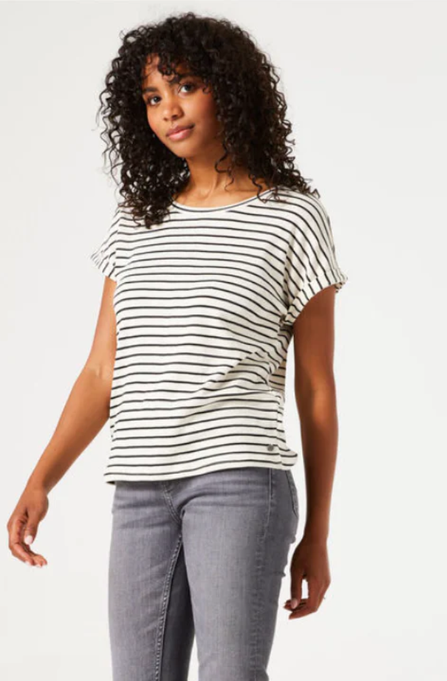 GARCIA STRIPE TEE - BLACK - Z0021-60