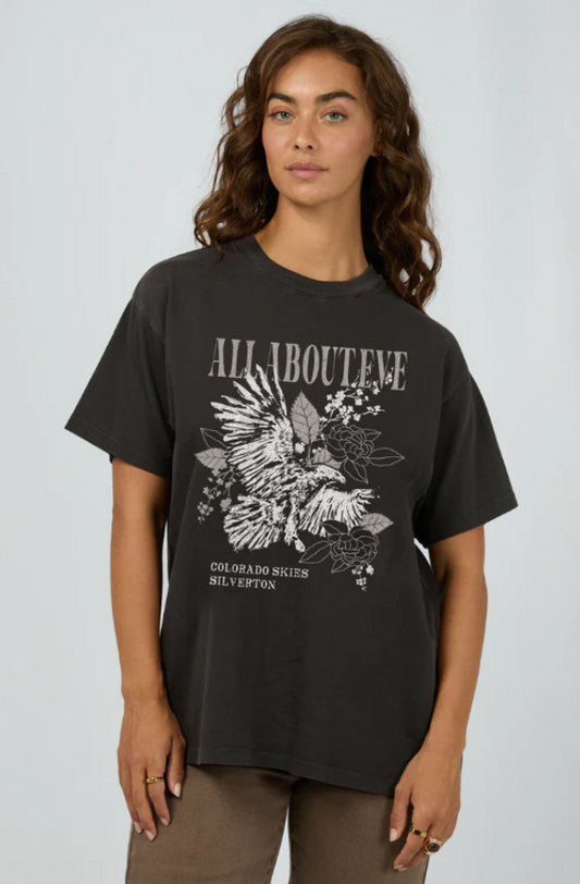 ALL ABOUT EVE SILVERTON RELAXED TEE - WASHED BLACK