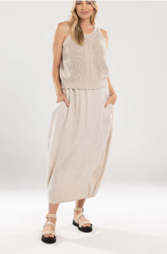 MI MOSO IDA BARRELL SKIRT - CREAM