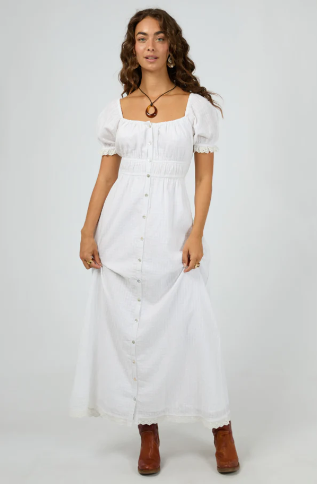 ALL ABOUT EVE RAIN MAXI DRESS - WHITE