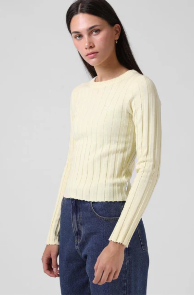 RPM MFG CLOTHING - KNITTED LONG SLEEVE - LEMON - 25P56A