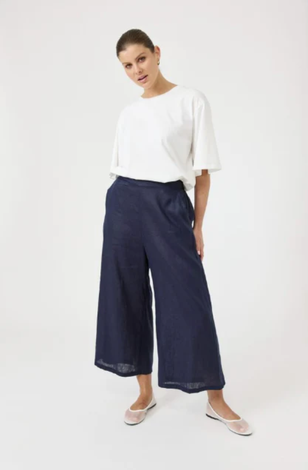 EB & IVE STUDIO CROP PANT - NAVY - 2494931