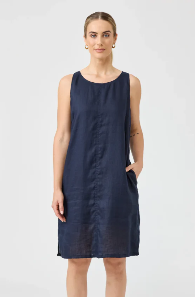EB & IVE STUDIO MIDI DRESS - NAVY - 2495022