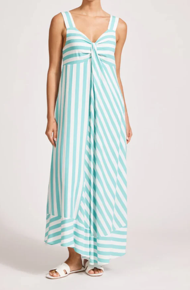 EB & IVE TREVILLE STRIPE TANK MAXI DRESS - AQUA - 2596102