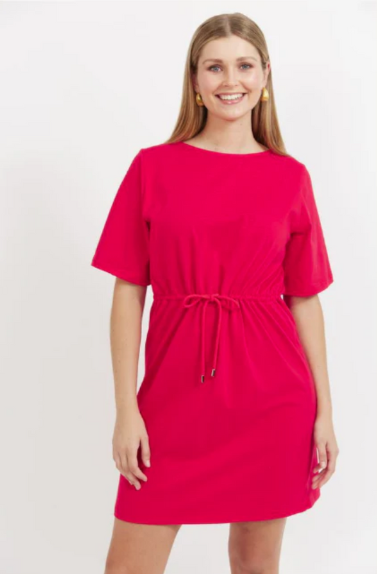 HAVEN JARDIN T-SHIRT DRESS - GARNET - 7812007