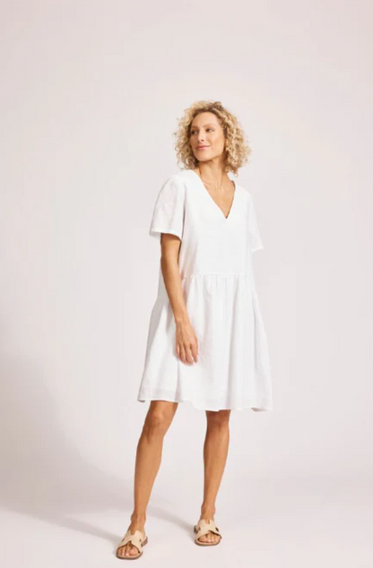EB & IVE MIRAMAR MIDI DRESS - WHITE - 2597202