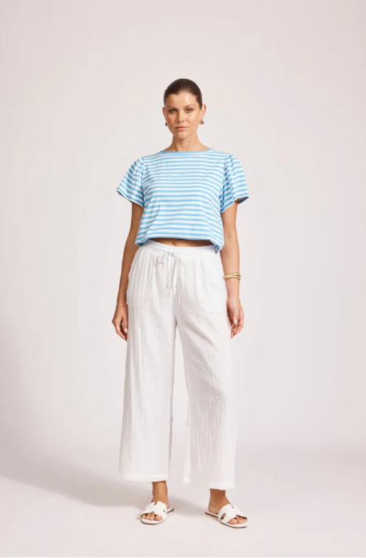 EB & IVE ORSULA CROP PANT - WHITE - 2600502