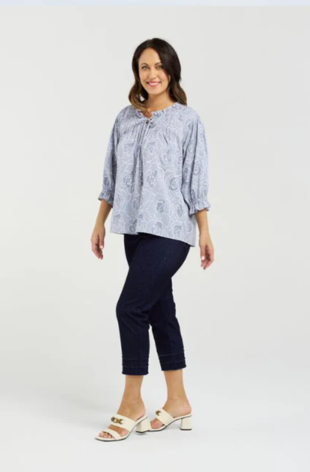 SEDUCE CLAIRE TOP - PETAL PLAID - S4014-1