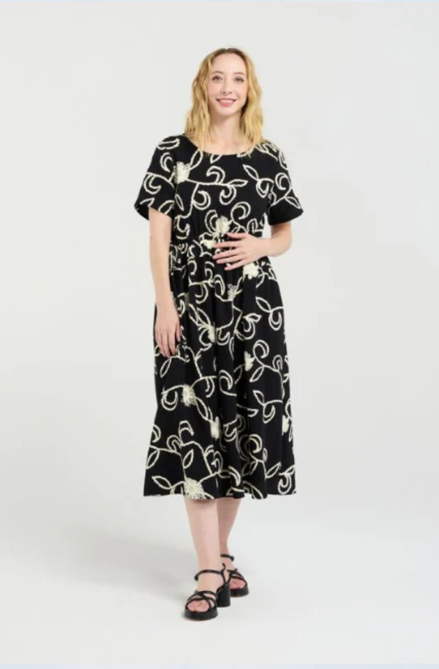 SEDUCE BRODIE DRESS - FOLK GARDEN - S4058-1