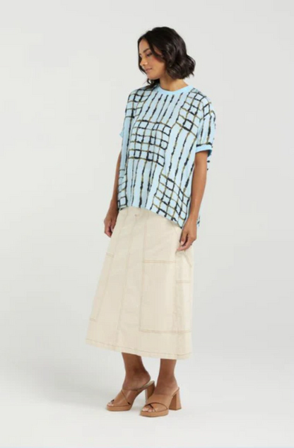 ET ALIA BREA TOP - SKYLINE PLAID - EA9005-1