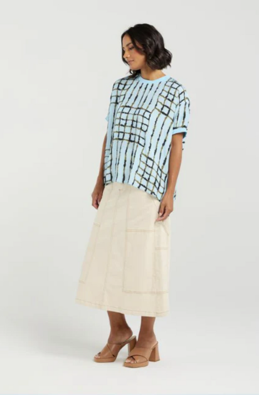 ET ALIA BREA TOP - SKYLINE PLAID - EA9005-1