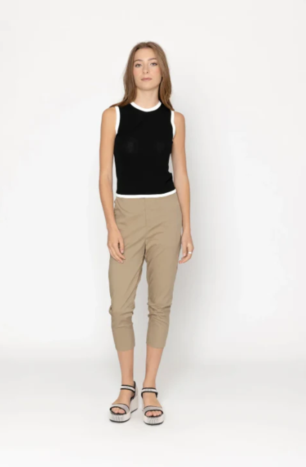 TWO BY TWO CASSIA TOP - BLACK + WHITE TRIM - KN1003