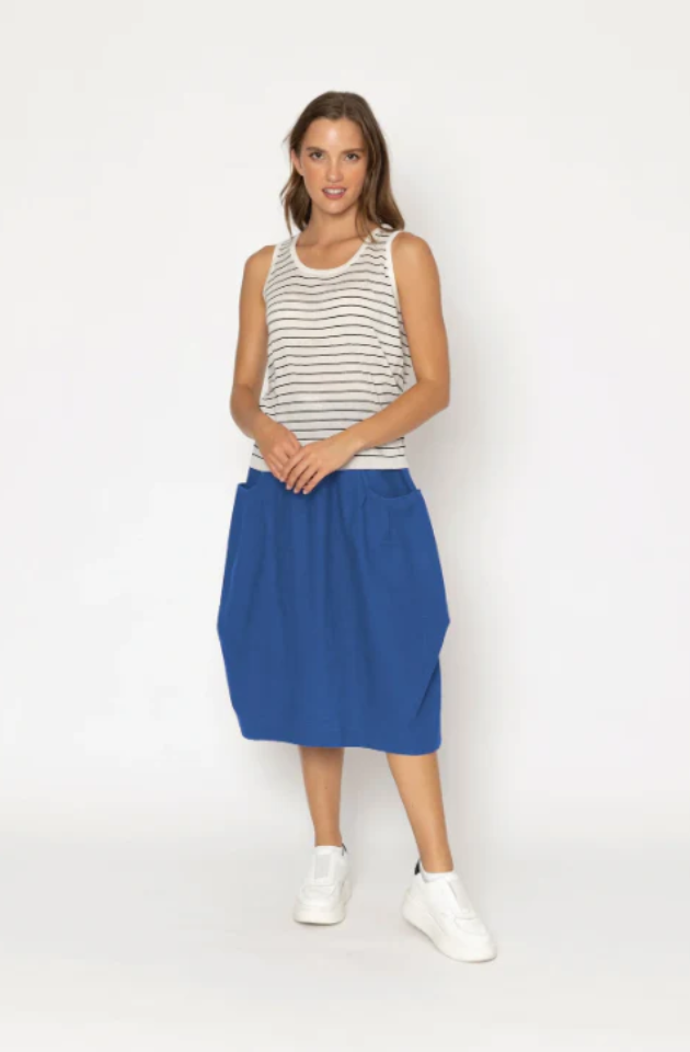 TWO BY TWO COOPER SKIRT - STEEL BLUE - 3069