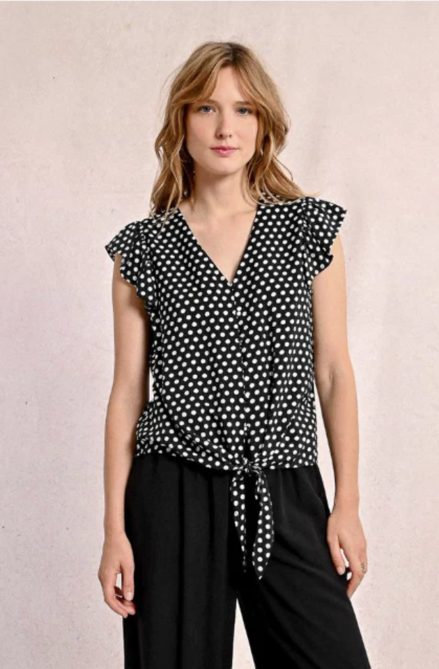 MOLLY BRACKEN LADIES SHIRT - BLACK - T1987D-BLA