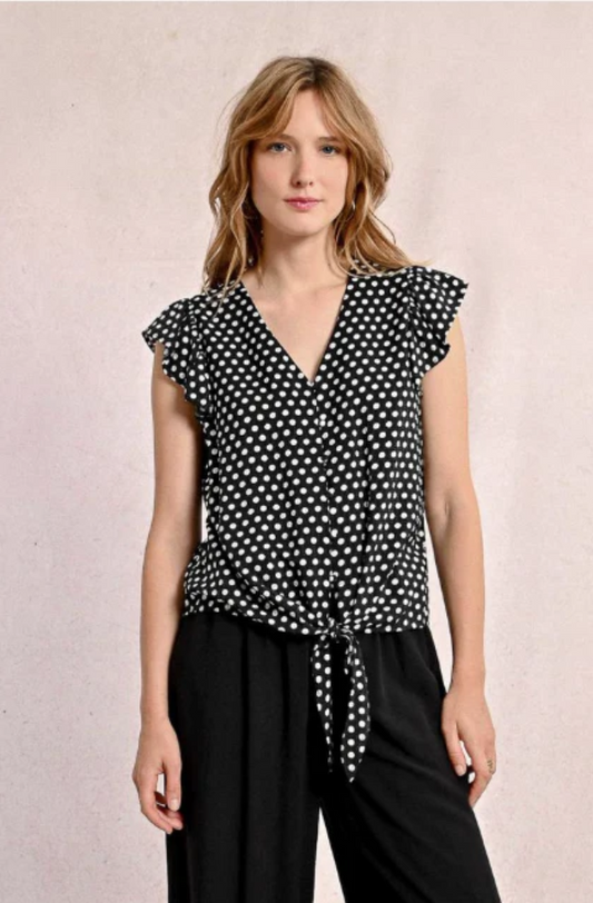 MOLLY BRACKEN LADIES SHIRT - BLACK - T1987D-BLA