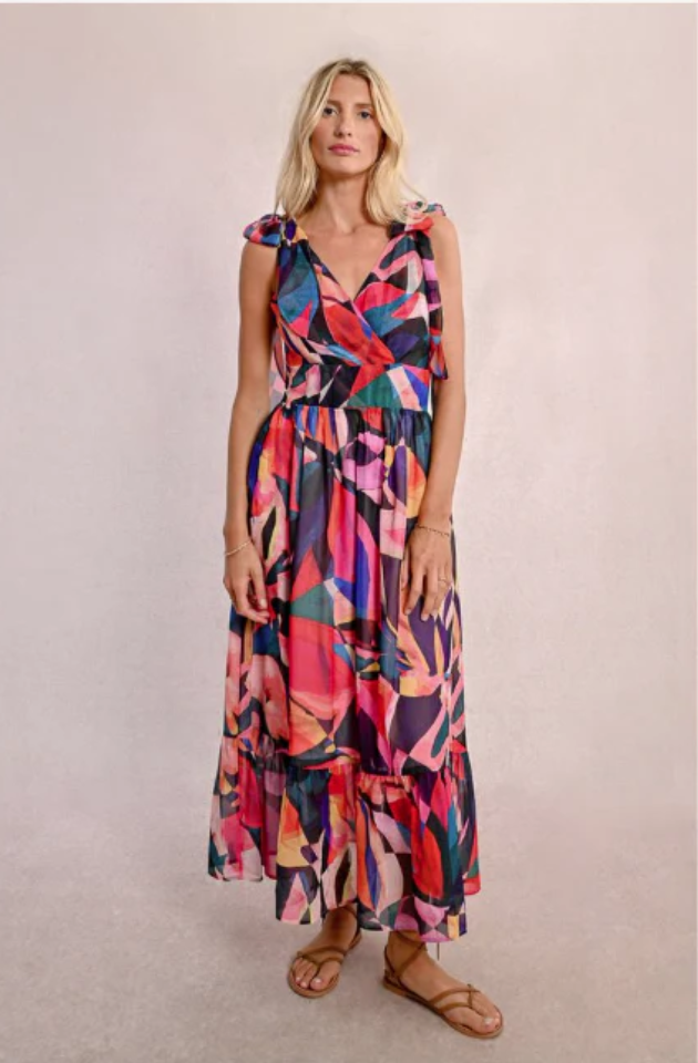 MOLLY BRACKEN LADIES WOVEN DRESS - MULTICO DONNA - P1743DP-MUL