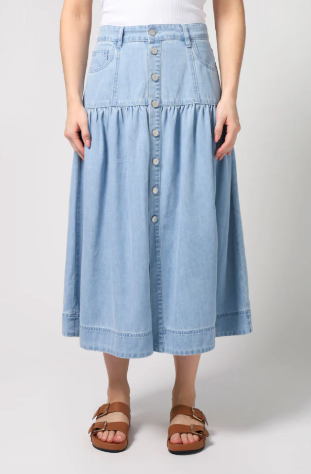 STELLA & GEMMA LOU SKIRT - LIGHT DENIM - SG25SS436