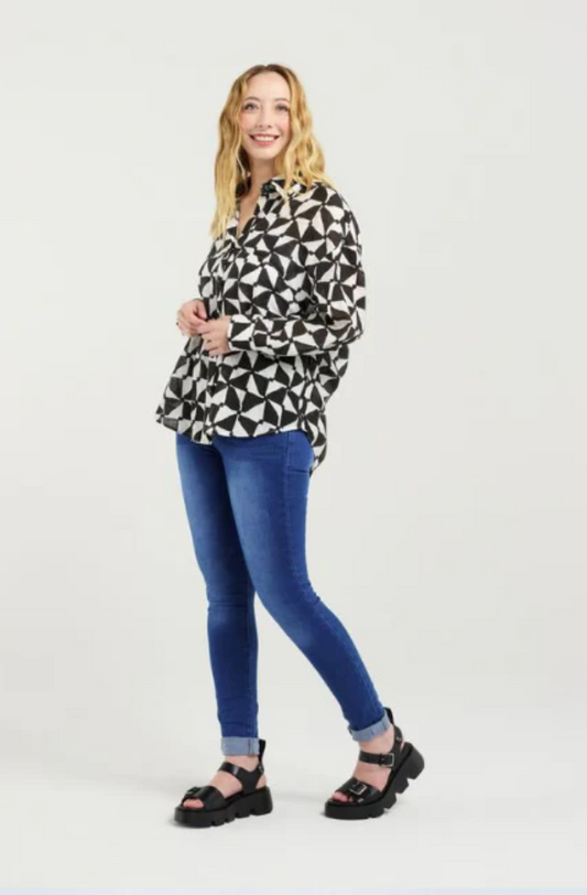 ZAFINA ESTHER SHIRT - WINDMILL - Z3024-2