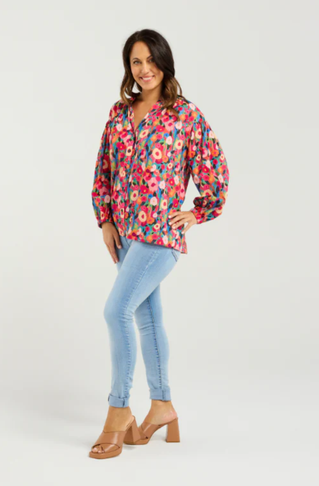 SEDUCE EVIE SHIRT - CANVAS BLOOM - S4023-2