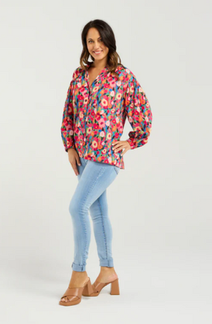 SEDUCE EVIE SHIRT - CANVAS BLOOM - S4023-2