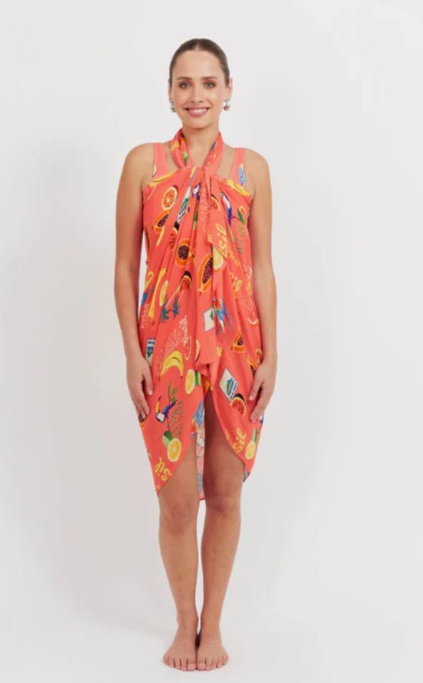 HAVEN CABANA SARONG - BRASIL CORAL - 7810901