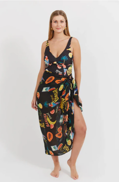 HAVEN CABANA SARONG - BRASIL BLACK - 7810902