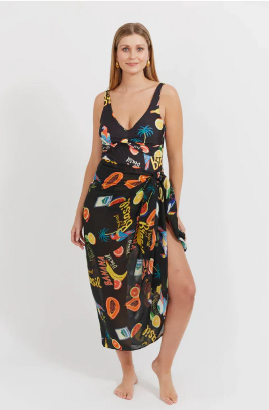 HAVEN CABANA SARONG - BRASIL BLACK - 7810902
