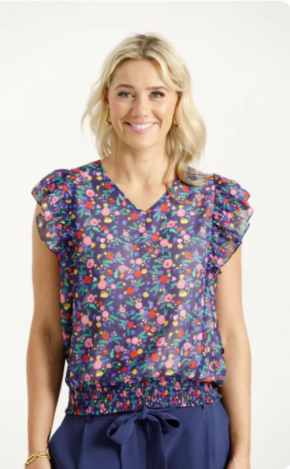 HOME-LEE LAUREN TOP - SPRING BLOSSOMS - HLX928 04