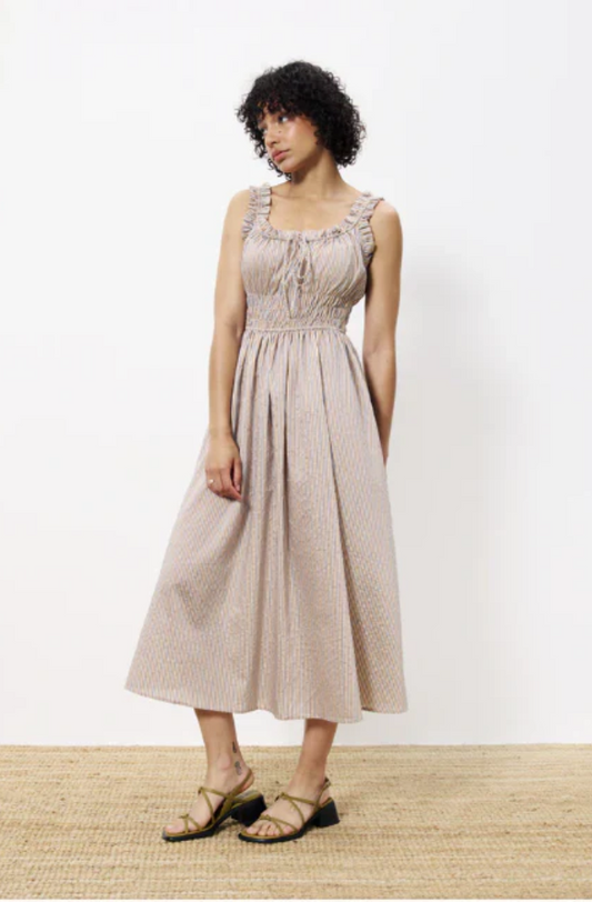 FRNCH LOUISANE DRESS - BEIGE - SS-CHC-25060-BEI