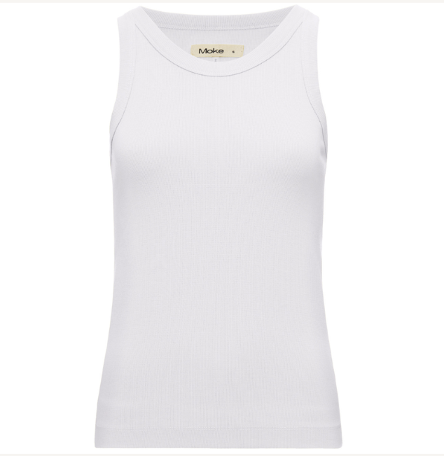 MOKE NZ EDE RIB TANK - WHITE - EDEWHT