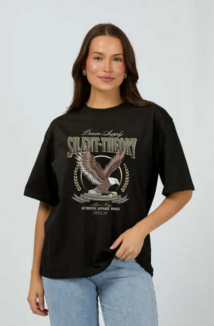 SILENT THEORY AIRBORNE TEE - WASHED BLACK - 6066018.WBLK