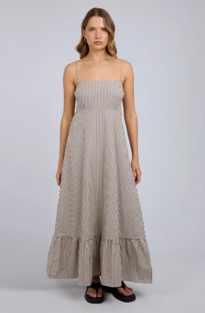 SILENT THEORY SUNDAY MAXI DRESS - CHOCOLATE - 60X5385.CHOC