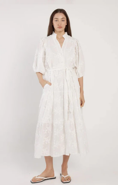 FATE + BECKER GARDENIA DRESS - WHITE - 17596DWFA-WHT
