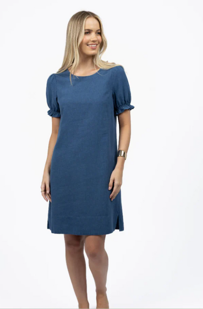 HUMIDITY LIFESTYLE SANA SHIFT DRESS - OCEAN BLUE