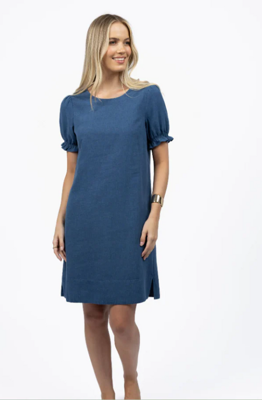 HUMIDITY LIFESTYLE SANA SHIFT DRESS - OCEAN BLUE