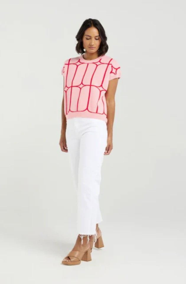 ET ALIA SEDGEWICK KNIT - BLUSH TRELLIS
