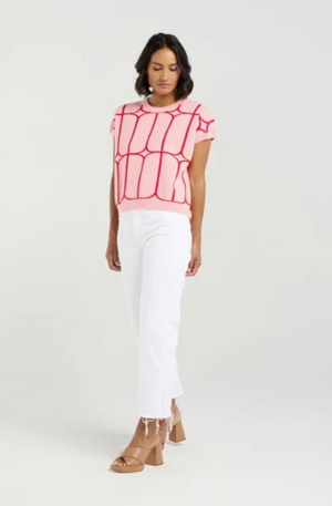 ET ALIA SEDGEWICK KNIT - BLUSH TRELLIS