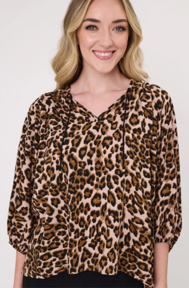 LEMON TREE DESIGN - GIANNA TOP - LEOPARD PRINT