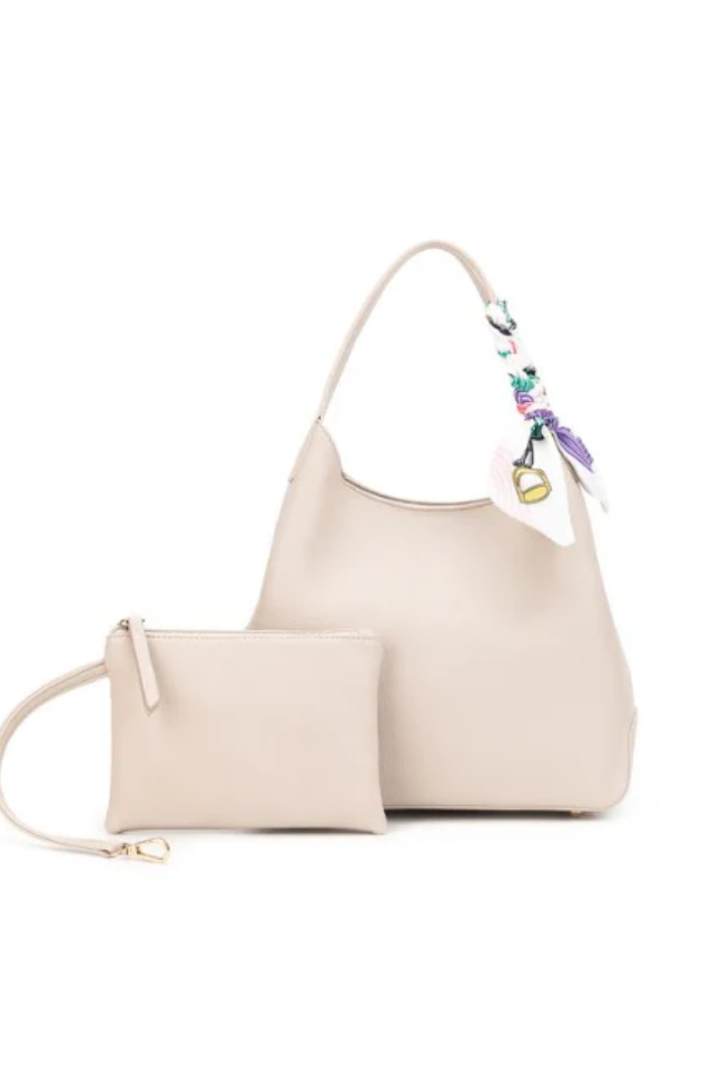 BLACK CAVIAR DUNE CROSSBODY HANDBAG - OATMEAL   COMING SOON / PRE-ORDER