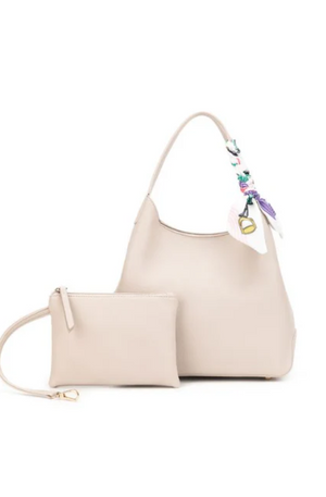 BLACK CAVIAR DUNE CROSSBODY HANDBAG - OATMEAL   COMING SOON / PRE-ORDER