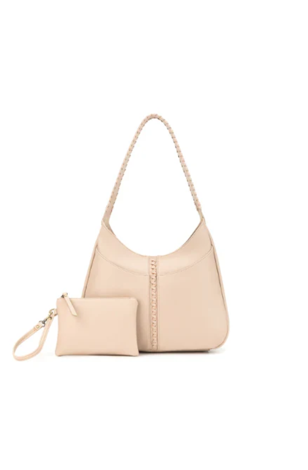 BLACK CAVIAR CALLISTA 2 PIECE SHOULDER BAG - OATMEAL   COMING SOON / PRE-ORDER