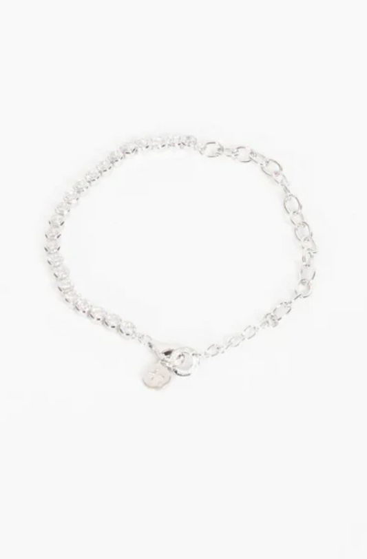 FEDERATION FIFTY FIFTY BRACELET - SILVER/CLEAR